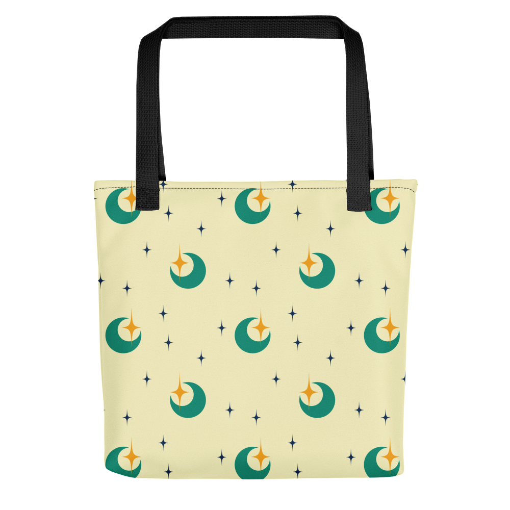 Yellow and green tote bag