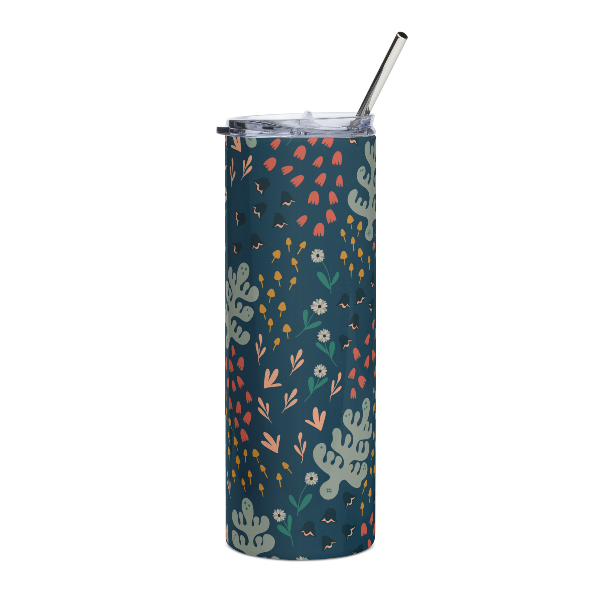 Decorative stainless steel tumbler